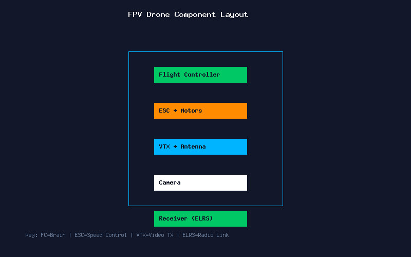 FPV Drone Component Layout