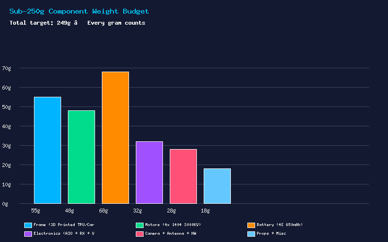 Sub-250g Component Weight Budget