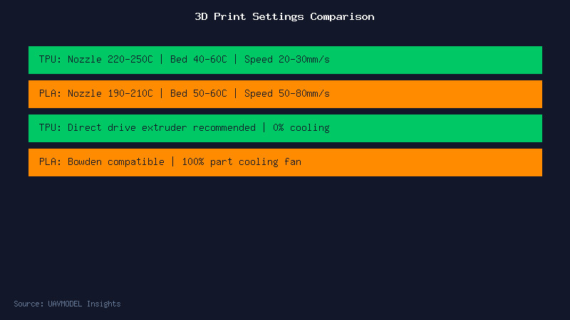 3D Print Settings Comparison