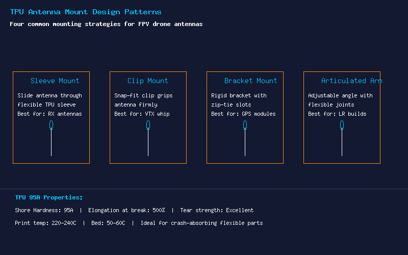 TPU Antenna Mount Design Patterns