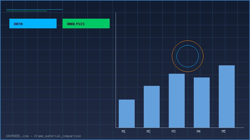 Comparison chart of material properties for 3D printed drone frames